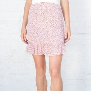 BRANDY MELVILLE rare pink floral skirt